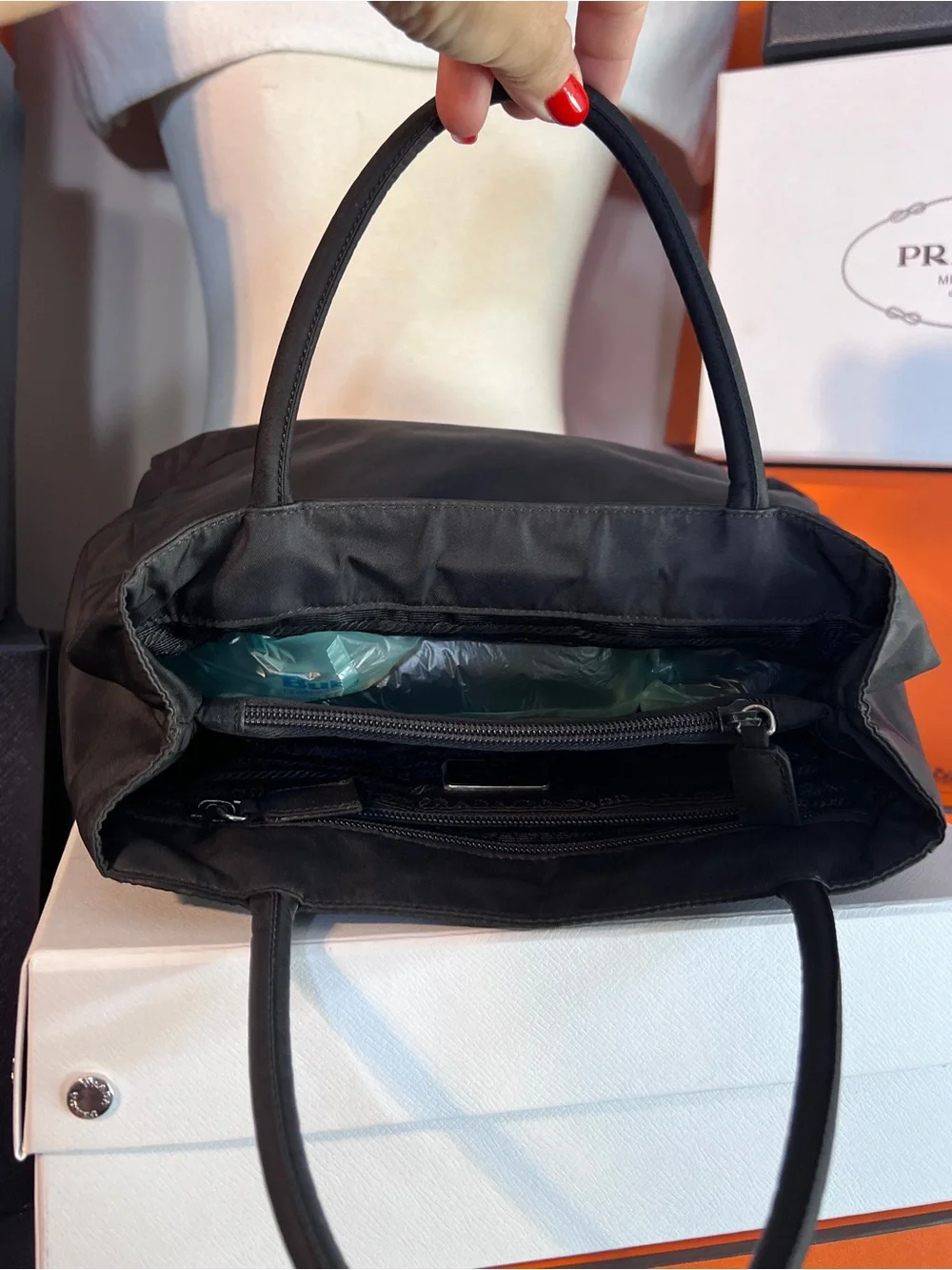 Prada! Absolutely like NEW CONDITION! . Silver hardware! Open to offers always! - Picture 10 of 11